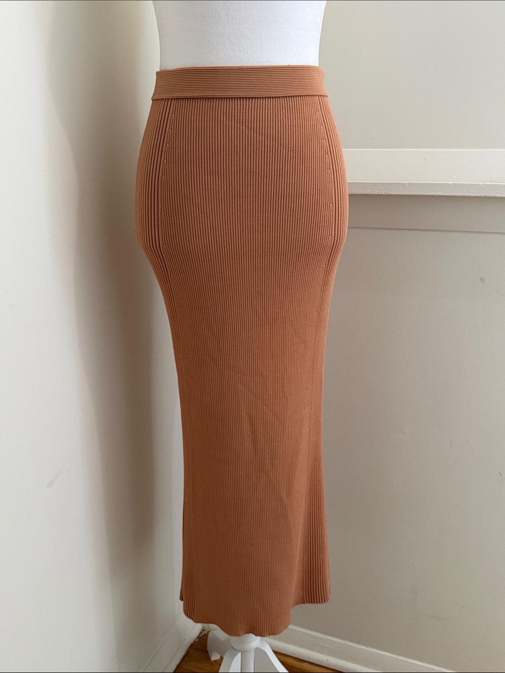 Jonathan Shimkai Ribbed knit medium length skirt